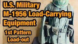 M1956 LoadCarrying Equipment 1st Pattern US Web Gear [upl. by Cardwell]