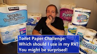 RV Toilet Paper Challenge comparing 11 brands [upl. by Sivek]