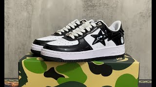 A Bathing Ape Bape Sta Low Black review bape sneakers sneakerhead unboxing luxury [upl. by Nnasus677]