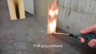 Fire test PIR PUR and EPS [upl. by Erdman]