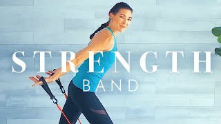 Resistance Band Workout  All Standing Full Body Exercises for Building Strength [upl. by Lorelie]