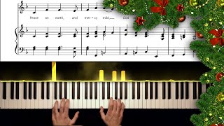 Hark The Herald Angels Sing  Piano Sheet Music [upl. by Htiderem]