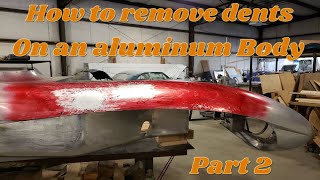 Auto Body Repair How to remove dents from Aluminum Part 2 [upl. by Annoyed]