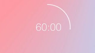 60 minute countdown timer  Pastel Color Wheel background [upl. by Nonac948]