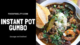 How To Make Authentic Gumbo In An Instant Pot  Quick amp Easy Gumbo Recipe [upl. by Andryc]