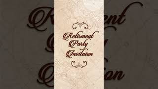 Retirement Party Invitation Video  Retirement Party Invitation Maker  Party Invitations  IM2074 [upl. by Rramahs]