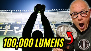 We light up a stadium with a 100000 lumen flashlight [upl. by Hake]