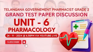 Unit6  Pharmacology Basic Level DIPLOMA Paper Discussion [upl. by Leelaj435]