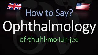 How to Pronounce Ophthalmology CORRECTLY Meaning amp Pronunciation [upl. by Adair]