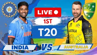 🔴 Live India vs Australia 1st T20 Live score amp Commentary  IND vs AUS Live match 2nd inning [upl. by Eugnimod]