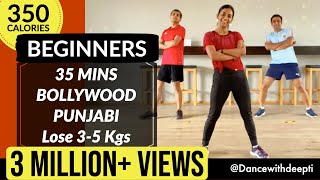 DWD28  35 mins BEGINNERS Workout  Lose 35 kgs in 1 month  BOLLYWOOD Dance Fitness Workout [upl. by Mclyman318]