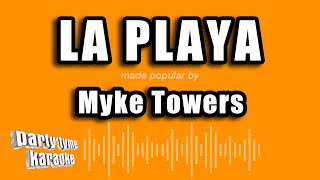 Myke Towers  La Playa Versión Karaoke [upl. by Aerdnat90]