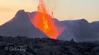 Lava waterfall 🌋 Crater view 2804 [upl. by Tabatha]