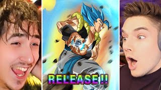 NEW LR Gogeta Blue Dual Summon Battle on Dokkan 9th Anniversary [upl. by Navnod]