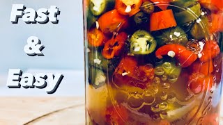 Easy Pickled Peppers Recipe  No Canning  How to Pickle Chili Peppers [upl. by Knipe]