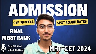 MHTCET 2024  Final MERIT Rank Released  😱 CAP Spot Round Admission Process  MHT CET 2024 [upl. by Annek]