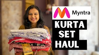 Myntra Kurta Set Haul  Casual Kurta Sets from Myntra [upl. by Sorcim]