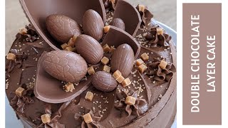 Double Chocolate Easter Cake  Easy to make Showstopper [upl. by Nospmoht]