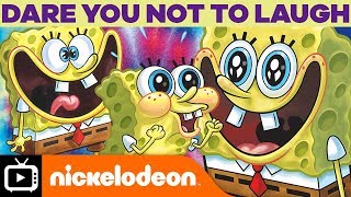 SpongeBob Laughing  We Dare You Not to Laugh Nickelodeon UK [upl. by Nosnarb151]