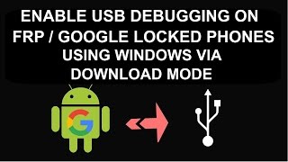 How to Enable USB Debugging Mode  ADB on FRP Locked Samsung Devices To Remove FRP Lock [upl. by Garrik]