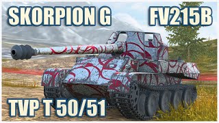 Skorpion G TVP T 5051 amp FV215b • WoT Blitz Gameplay [upl. by Molly]