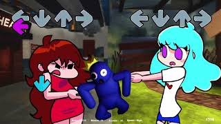 Friday Night Funkin  Sky VS Girlfriend  Rainbow Friends Blue  Tug of war Animation Mods [upl. by Powel]