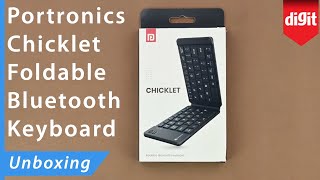 Portronics Chicklet Foldable Bluetooth Keyboard Unboxing [upl. by Lammond]