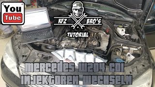 Mercedes W204 OM646 CDI Injektoren  Einspritzdüsen wechseln  Injector replacement [upl. by Nodnorb]