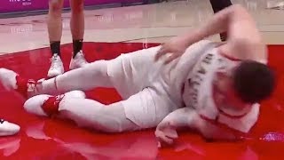 Jusuf Nurkić BREAKS Leg In Horrific Injury amp NBA Players React [upl. by Enelym972]