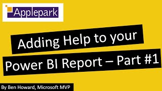 Adding Help to Power BI reports using bookmarks  part 1 [upl. by Wolpert]