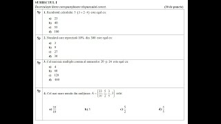 Evaluare Nationala 2022  Testul 3 De Antrenament  Rezolvare [upl. by Elyc689]