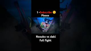 Nezuko vs daki full fight ❤️‍🔥⚔️ ourbtszyx viralshort demonslayer nezuko daki [upl. by Hairakcaz]