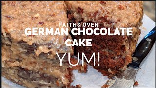 How to Make German Chocolate Cake moist with Frosting from scratch The BEST [upl. by Lipman]