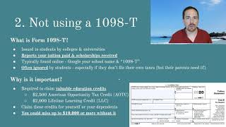 Costly Taxfiling Mistake 2 Failing to use your Form 1098T [upl. by Helli]