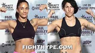 AMANDA SERRANO VS MIRIAM GUTIERREZ OFFICIAL WEIGHIN [upl. by Ledua]