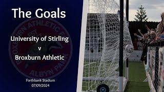 Broxburn Athletic v University of Stirling  Key moments [upl. by Allsopp]