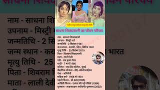 साधना शिवदासानी का जीवन परिचय  shorts sadhanashivdasani bollywood actress biography chintu [upl. by Nnaeel]