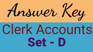 PSSSB Clerk Accounts Answer Key 120 questions [upl. by Herta]