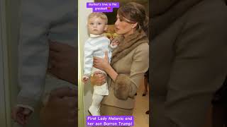 First Lady Melania and her son 💝 vlog trump melaniatrump barrontrump mother motherslove [upl. by Iramo936]