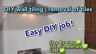 How to tile a wall  step by step DIY [upl. by Enomed765]