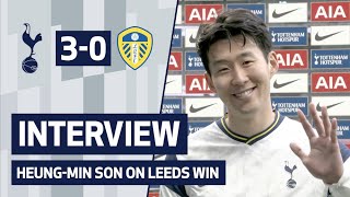 INTERVIEW  HEUNGMIN SON ON SCORING 100TH SPURS GOAL  Spurs 30 Leeds [upl. by Odysseus]