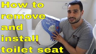 How to remove and install toilet seat fit soft close [upl. by Atinhoj]