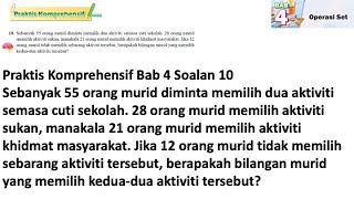 Praktis komprehensif Bab 4 No 10  Tingkatan 4 Bab 4 Operasi Set  KSSM Matematik Tingkatan 4 [upl. by Radke791]