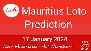 Loto Mauritius Prediction For 17 January 2024  Mauritius Loto Hot Numbers 17012024 [upl. by Nattie]