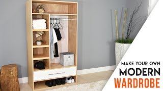 DIY CLOSET  MODERN Wardrobe with a drawer [upl. by Scarito540]