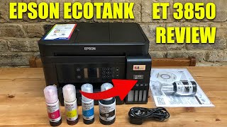 EPSON ECOTANK ET 3850 REVIEW 2023 LOOK AT EPSON INNOVATIVE PRINTER [upl. by Frodi]