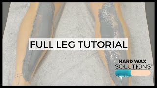 Full Leg Waxing Tutorial w Hard Wax [upl. by Mendes450]