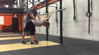 Barbell TSpine Stretch partner assisted [upl. by Clarey]