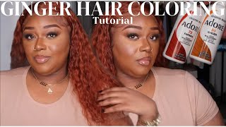 THE PERFECT GINGERCOPPER COLOR FOR BROWN SKIN WOMEN FOR FALL  HAIR COLORING TUTORIAL [upl. by Sobmalarah628]