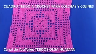 Cuadro fácil de tejer a crochet para colchas  cubrecamas y cojines paso a paso [upl. by Id]